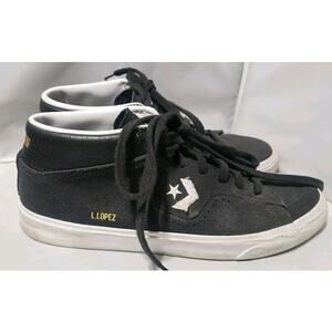 Converse Louie Lopez Pro Mens Size 9.5 Low Black/White Retro Skate Shoes